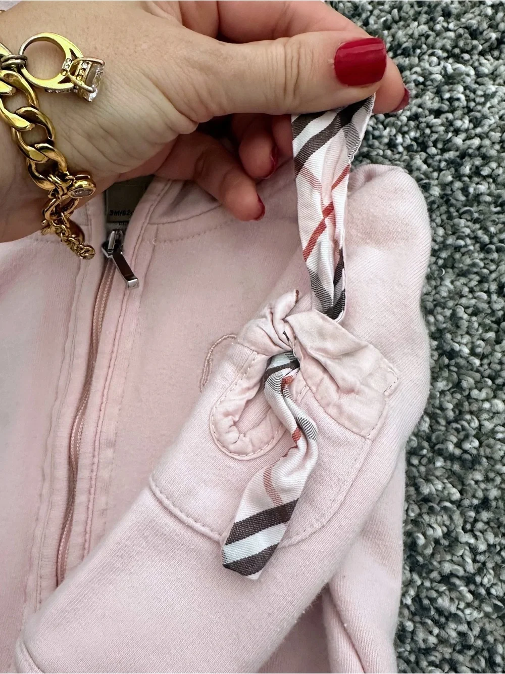 0-3 Months NB Authentic BURBERRY Baby Girls Set Jacket Top Leggings Ice Pink Lot